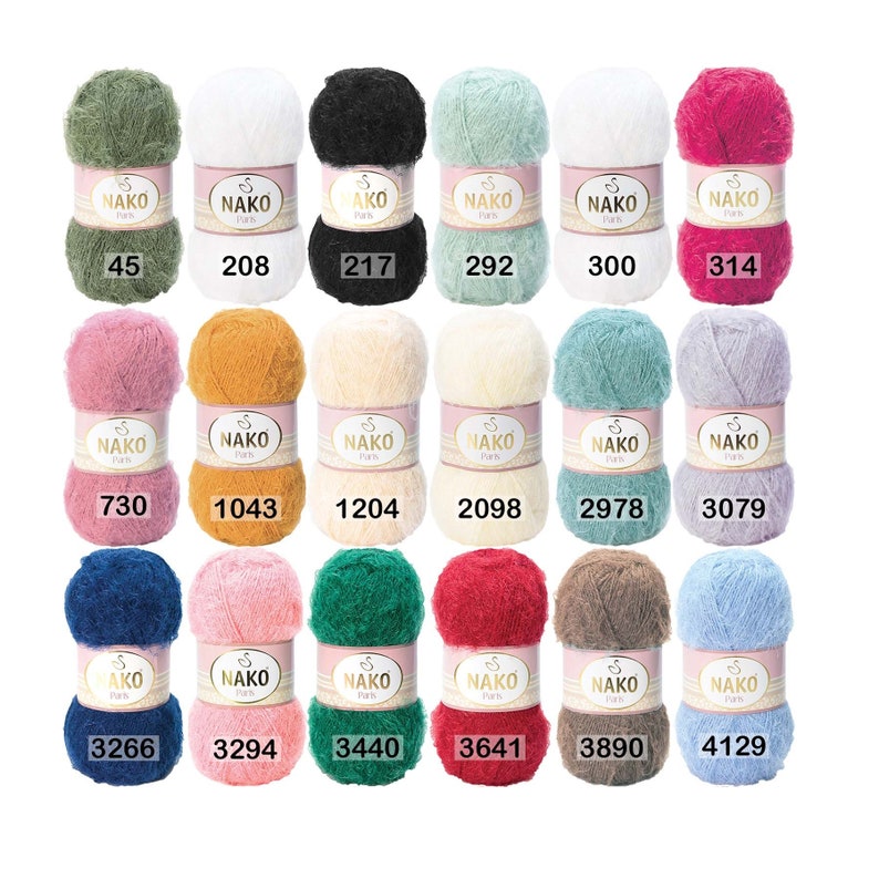 Fluffy Soft Yarn Hand Knitting Yarn Nako Paris Yarns for Etsy