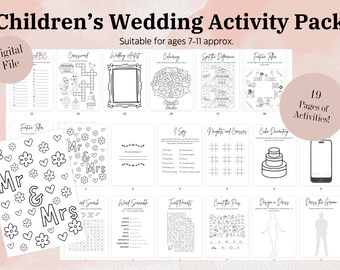 Children's Wedding Activity Pack - Instant Download