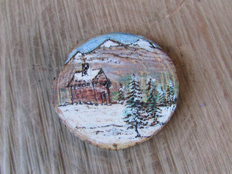 Cozy Cabin Magnet Rusti Cabin Refrigerator Magnet Cabin In Etsy