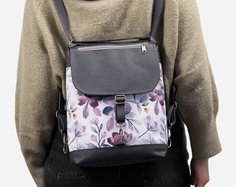 Boho Cottagecore Convertible Backpack Purse: Customizable Colors