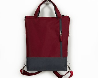 Umwandelbarer Messenger-Rucksack, anpassbare Laptop-Falttasche, urbane Crossbody-Tasche für Frauen und Männer, Reisetasche, Weekender-Rucksack