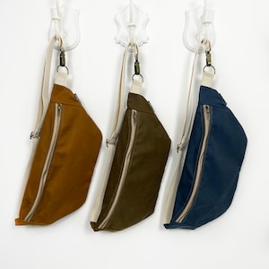 Bolso bandolera de lona encerada, bolso bandolera unisex, riñonera minimalista, bolso de viaje para el pecho, riñonera de lona encerada, bolso de pecho, bolso de viaje Orlando