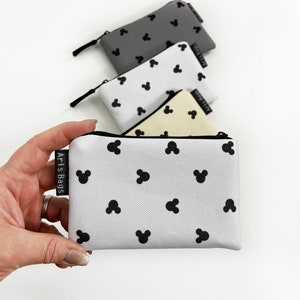 Mickey Mouse Mini Zipper Pouch, Cute Disney Coin Purse, Gift Idea with Bulk Discount, Small Wallet for Kids and Adults, Fun Accessory