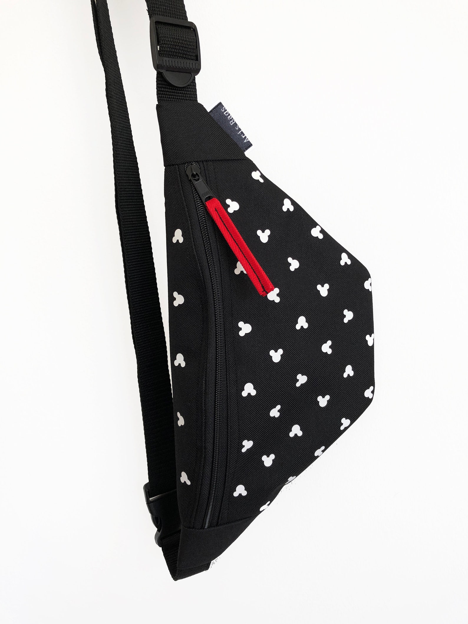 Black Disney Fanny Pack Mickey Mouse Cross Body Bag Women Etsy