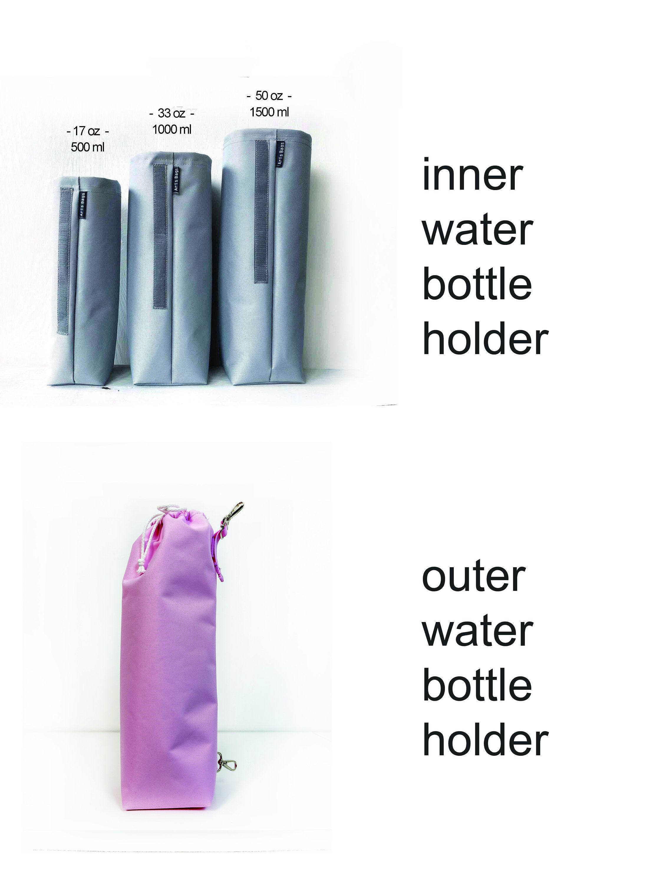 Wasserflaschentasche für deinen Rucksack, innerer aufsteckbarer  Flaschenhalter, Individualisierung - .de
