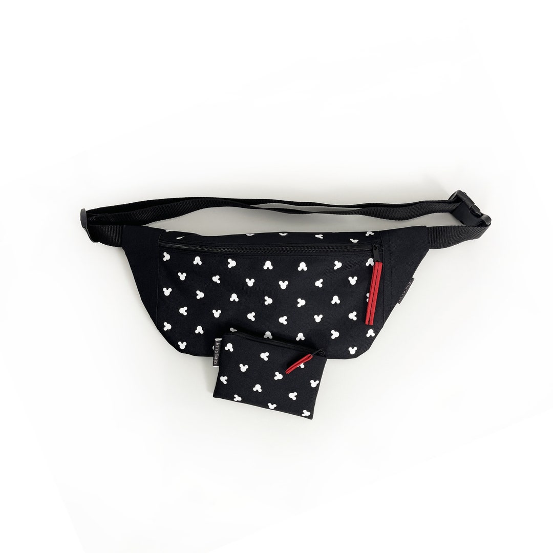 Black Disney Fanny Pack Mickey Mouse Cross Body Bag Disney Etsy