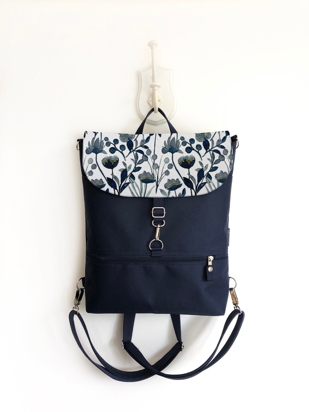 Luxury Floral Leather Convertible Backpack Crossbody Bag Boho Shoulder Purse Amazon.com: Girl main image 3