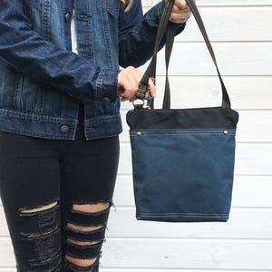 Slouchy Stonewashed Canvas Crossbody Bag for women and men. Casual Waxed Canvas Purse for everyday use.