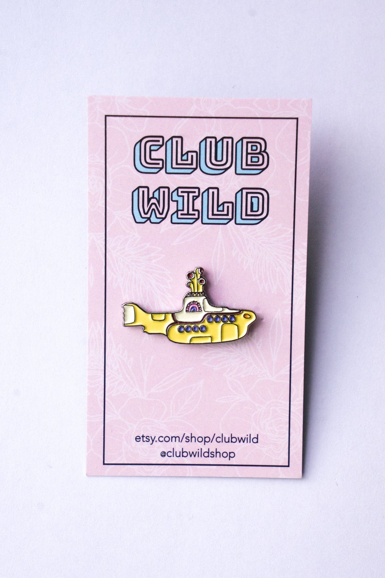 The Beatles Pin Yellow Submarine Inspired Enamel Pin Etsy