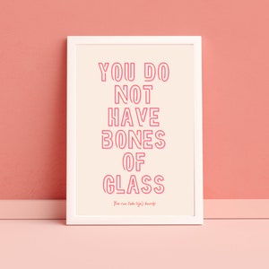 Amelie Movie Quote Print: Bones of Glass Wall Art (Digital Download)