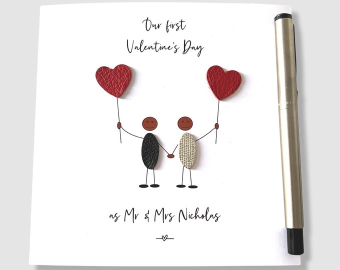Personalised Valentine's Day Card 1st Valentine's as Mr & Mrs