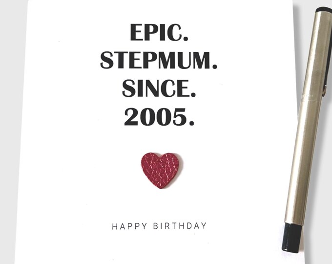 Stepmum Birthday Card Personalised Epic Stepmom