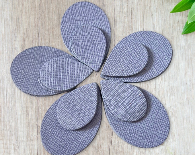 20 Pcs Genuine Leather Teardrop Die Cuts Teardrop Earring Shapes  10 / 20 Pieces 5 / 10 Pairs