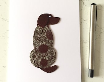 German Shorthaired Pointer Card, Leather Liver Ticked GSP