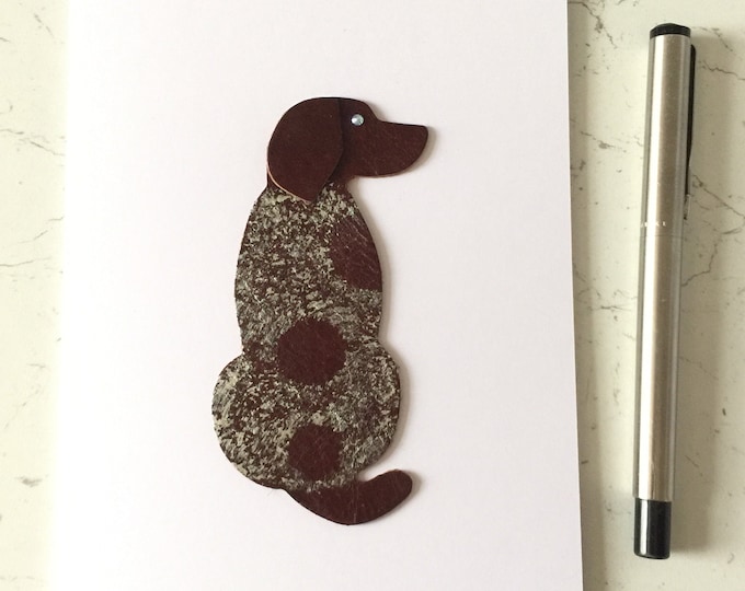 German Shorthaired Pointer Card, Leather Liver Ticked GSP