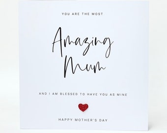 Mother's Day Card Amazing Mum Card Mummy Mom Mam Mothering Sunday Budget Range