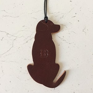 Labrador Ornament Leather Personalised Hanging Labrador Decoration Labrador Retriever Tag Gift Sympathy Keepsake