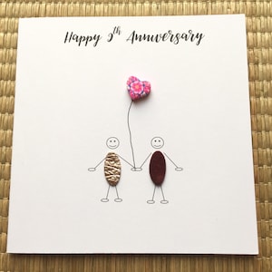 Carte d'anniversaire de mariage personnalisée pour le 9e anniversaire de la poterie, lui, son mari, sa femme, son couple
