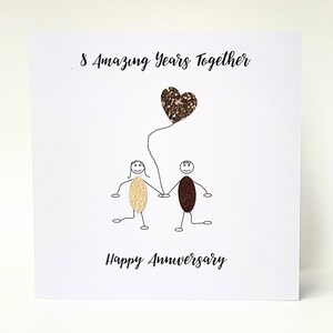 Carte 8e anniversaire de mariage Bronze anniversaire 8 ans incroyables femme mari lui elle