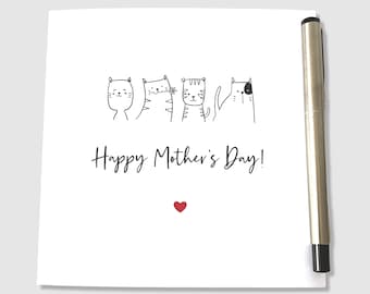 Mother's Day Card Cats