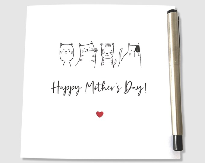 Mother's Day Card Cats