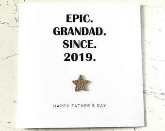 Father's Day Card Epic Grandad Personalised Happy Father's Day
