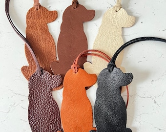 Labrador Ornament Leather Dog Gift Memory Keepsake Bookmark Hanging Decoration