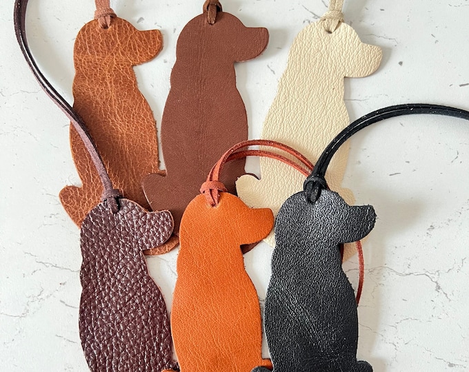 Labrador Ornament Leather Dog Gift Memory Keepsake Bookmark Hanging Decoration