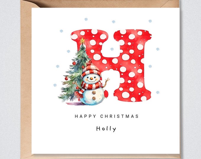 Children Christmas Card Personalised Boy Girl