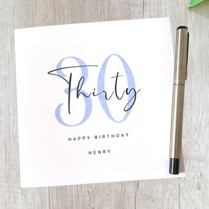 Carte 30e anniversaire personnalisée 30 anniversaire lui mari frère ami oncle