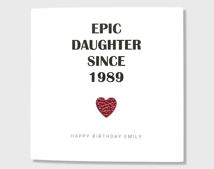 Daughter Birthday Card Personalised Epic Beautiful Amazing Wonderful Daughter Birthday Card