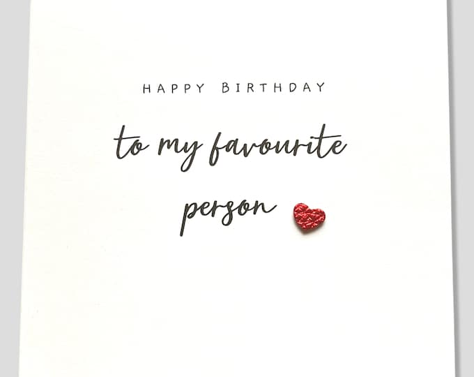 Birthday Card Favourite Person Son Daughter Niece Nephew Friend