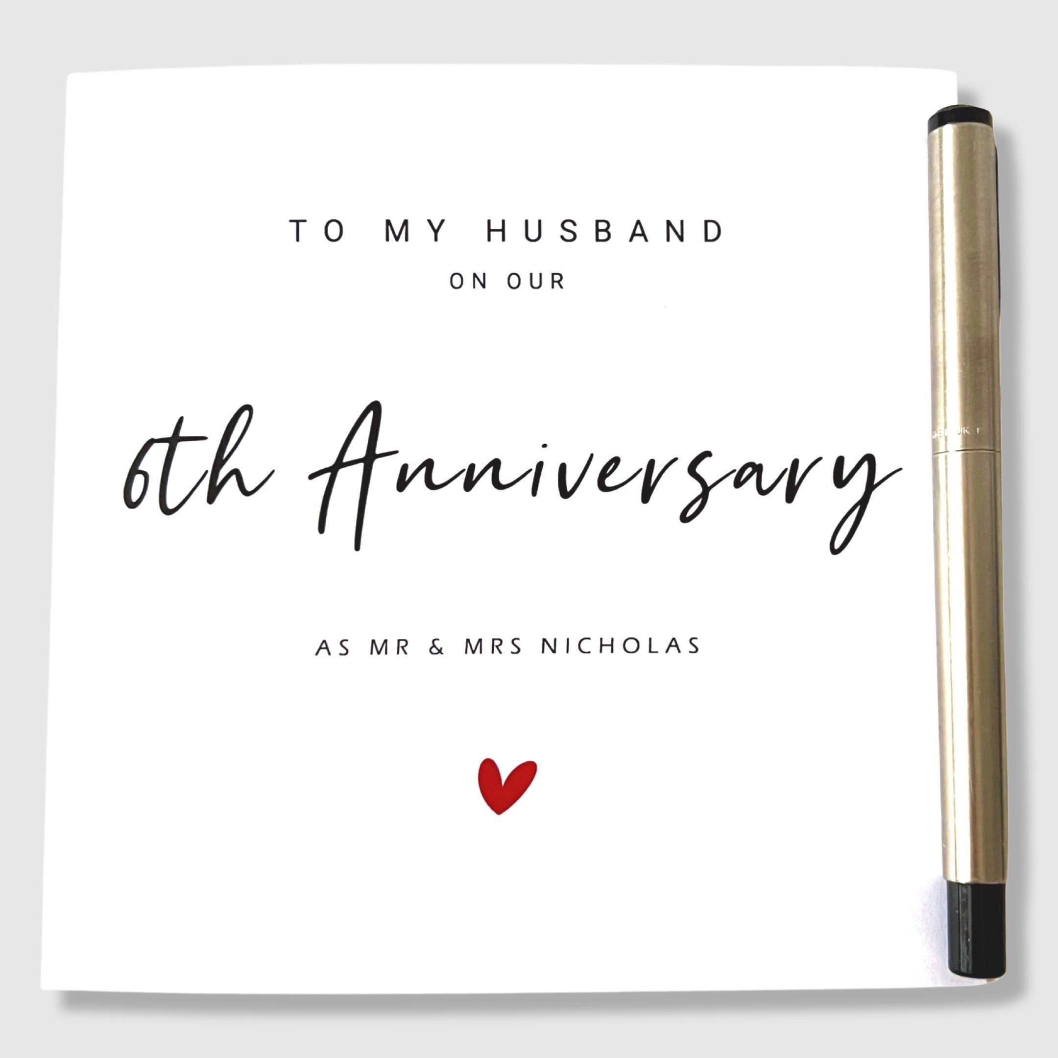 6th Wedding Anniversary Card Personalised Iron Anniversary Him Her Husband  Wife