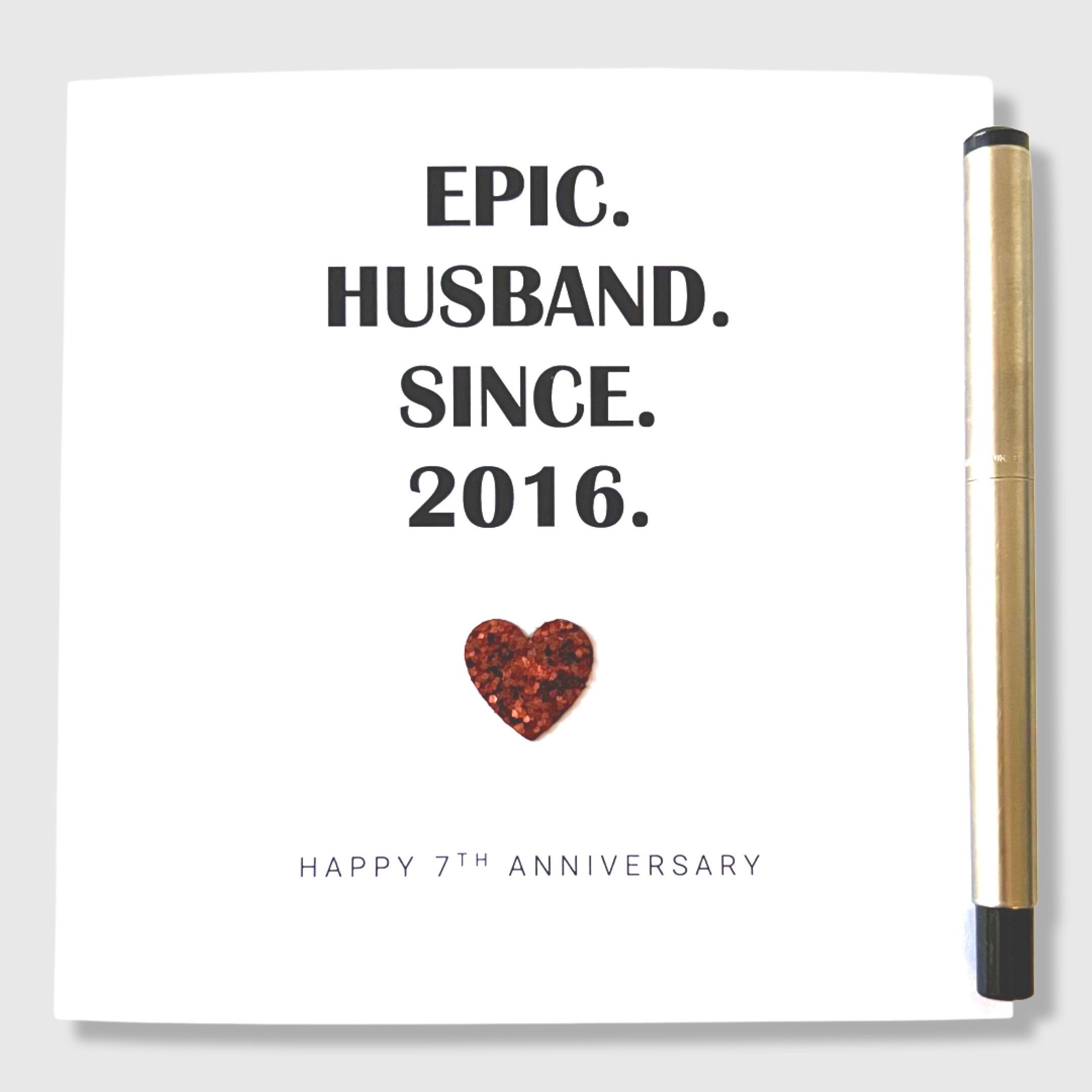 7th Wedding Anniversary Card Copper Anniversary Epic Wife image