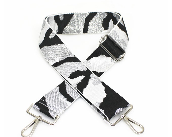 Silver Camo Replacement Bag Purse Camera Straps