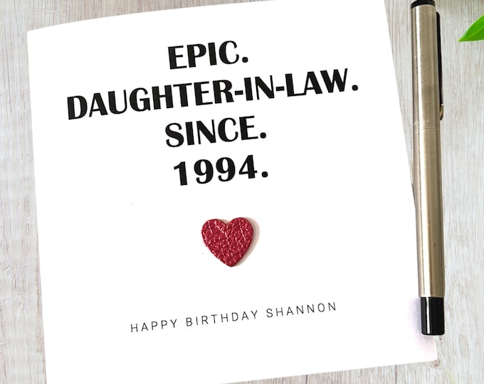 Daughter in Law Birthday Card Personalised Epic Daughter-in-Law Birthday Card