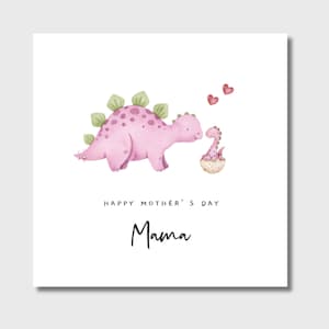 Carte Fête des Mères Mummy Mumma Mum Mam Mammy Dino