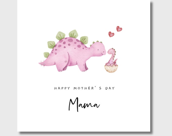 Mother's Day Card Mummy Mumma Mum Mam Mammy Dino