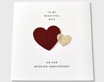 2nd Wedding Anniversary Card Cotton Anniversary Husband Wife Him Her