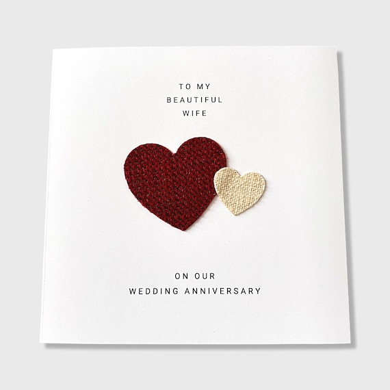 2nd Wedding Anniversary Card Cotton Anniversary Husband Wife Him Her
