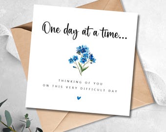 One Day at a Time Sympathy Card, Forget Me Not