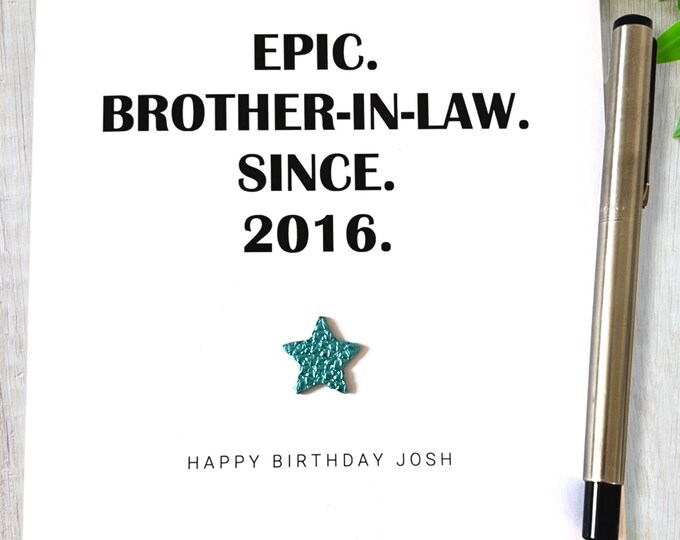 Brother In Law Birthday Card Personalised Epic Brother-in-Law Birthday Card