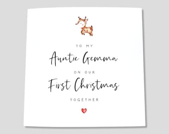 Personalised 1st Christmas Card as my Auntie