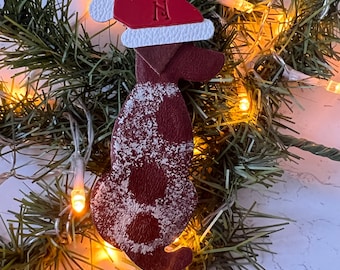 German Short Haired Pointer Christmas Ornament Handmade Personalised Leather GSP Gifts