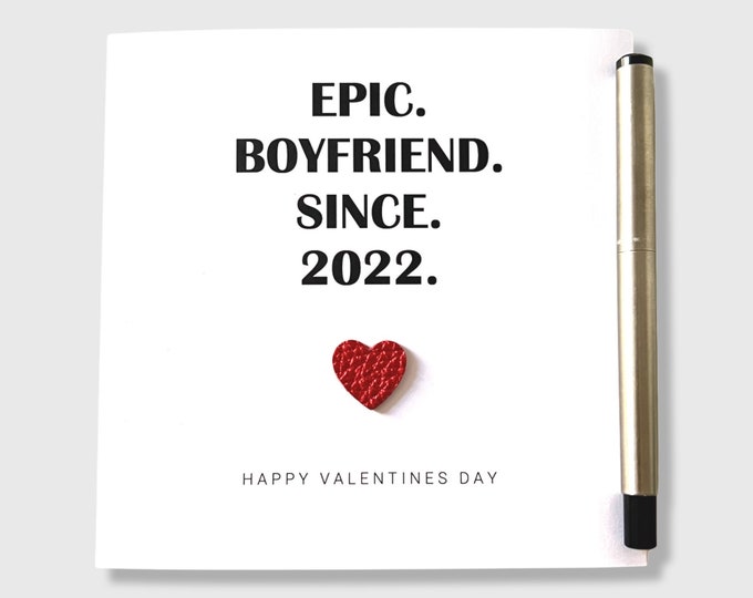 Valentine's Card Epic Boyfriend Personalised Card Him Anniversary Birthday