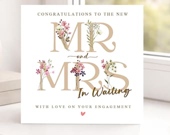 Engagement Card, Mr and Mrs In Waiting