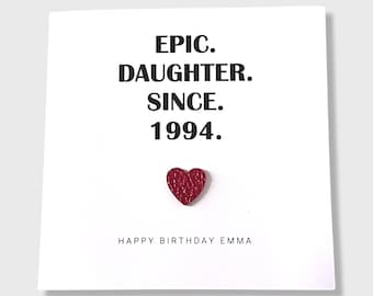 Daughter Birthday Card Personalised Epic Beautiful Amazing Wonderful Daughter Birthday Card
