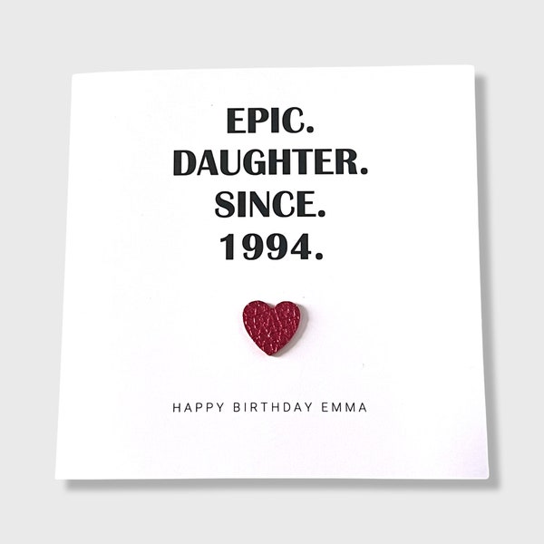 Daughter Birthday Card Personalised Epic Beautiful Amazing Wonderful Daughter Birthday Card