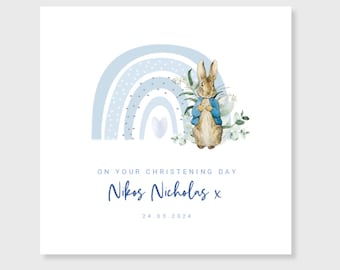 Personalised Christening Card for Boy