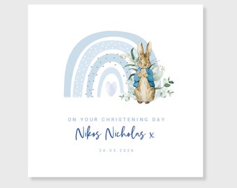 Personalised Christening Card for Boy